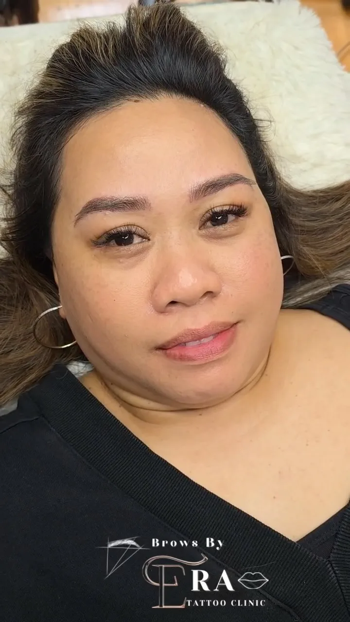 Natural hairstroke brow result